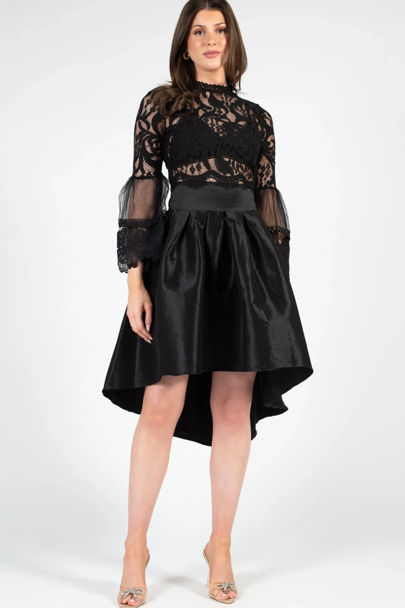 Chelsea Addison Lace Bell Sleeve Blouse Hot