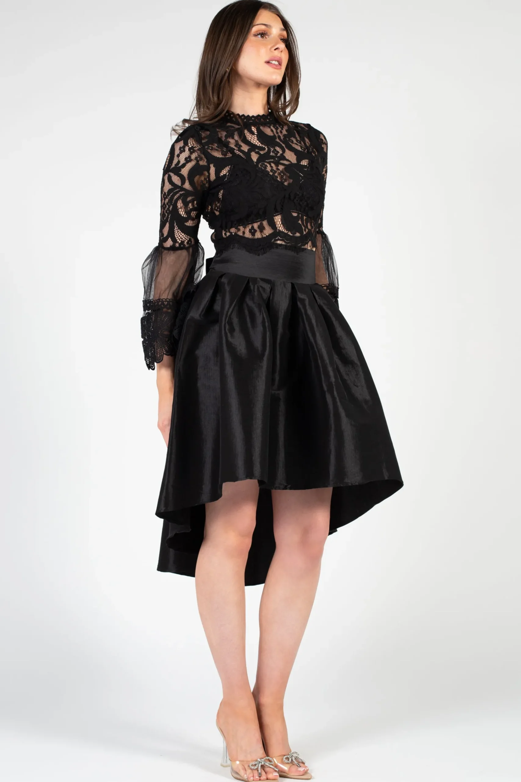 Chelsea Addison Lace Bell Sleeve Blouse Hot