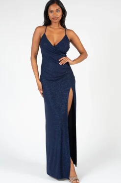 Lovely Day Alena High Slit Glitter Maxi Dress Sale