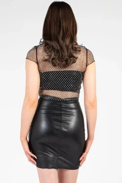 Hot u0026 Delicious Alexa Embellished Crop Top Fashion