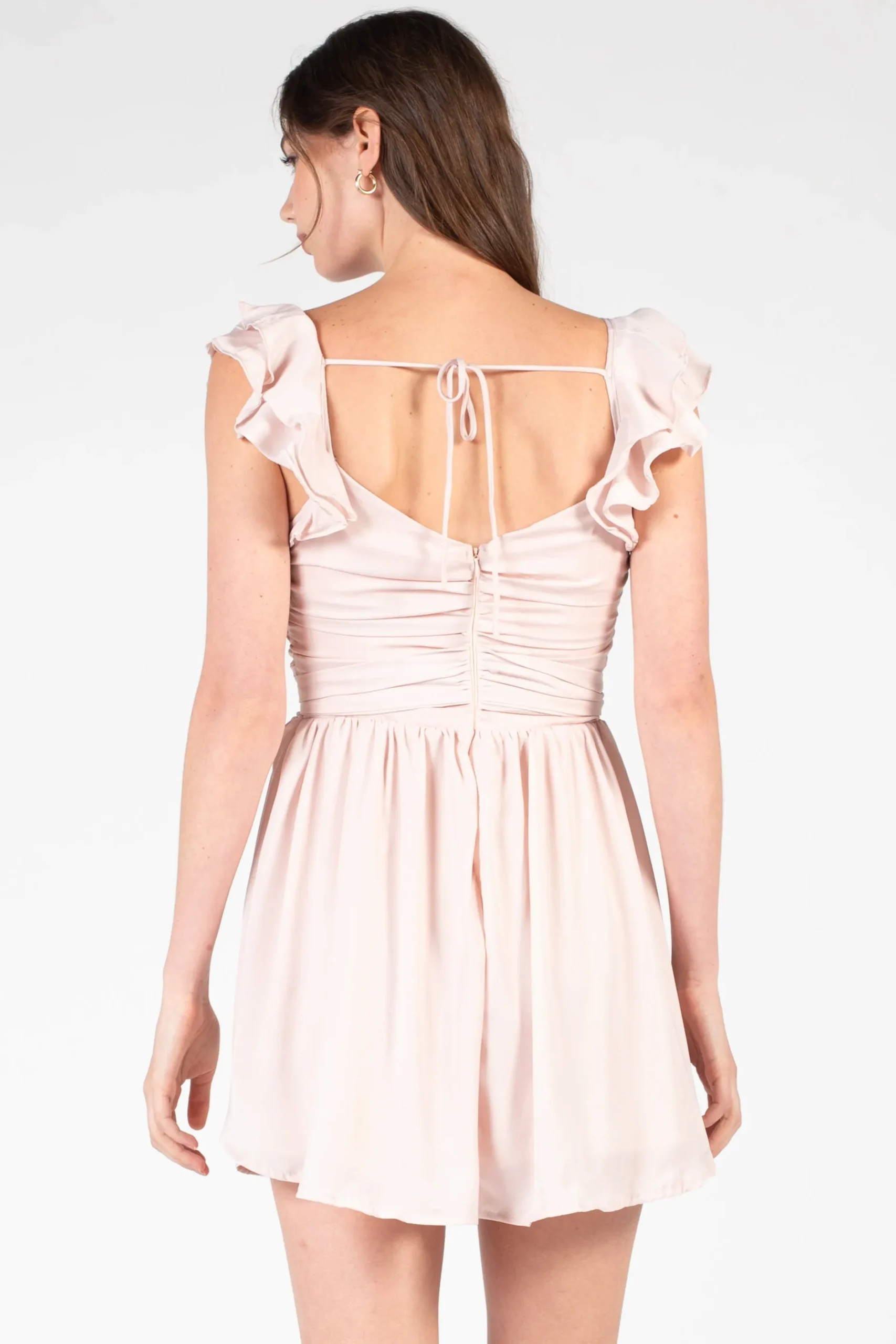 Cellecci Aliya Tie Front Chiffon Mini Dress Sale