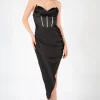M. Poema collection Amara Rhinestone Corset Mini Dress Discount