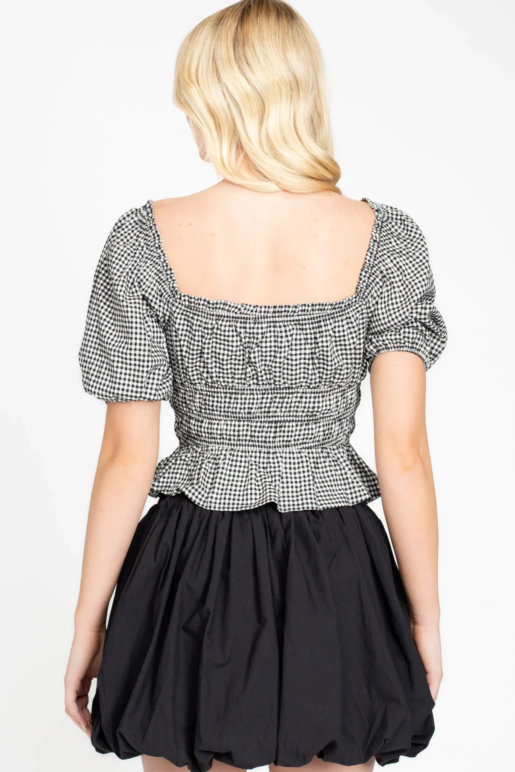 Mable Amy Poplin Bubble Hem Mini Skirt Online