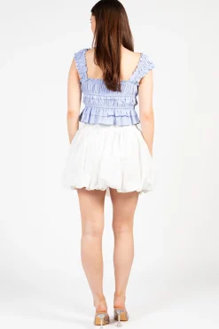 Mable Amy Poplin Bubble Hem Mini Skirt Online