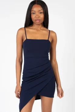 Blue Blush Ana Asymmetrical Bodycon Dress Fashion