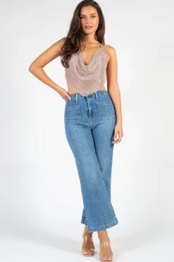 Better Be Arabella Rhinestone Crop Top Online