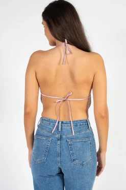 Better Be Arabella Rhinestone Crop Top Online
