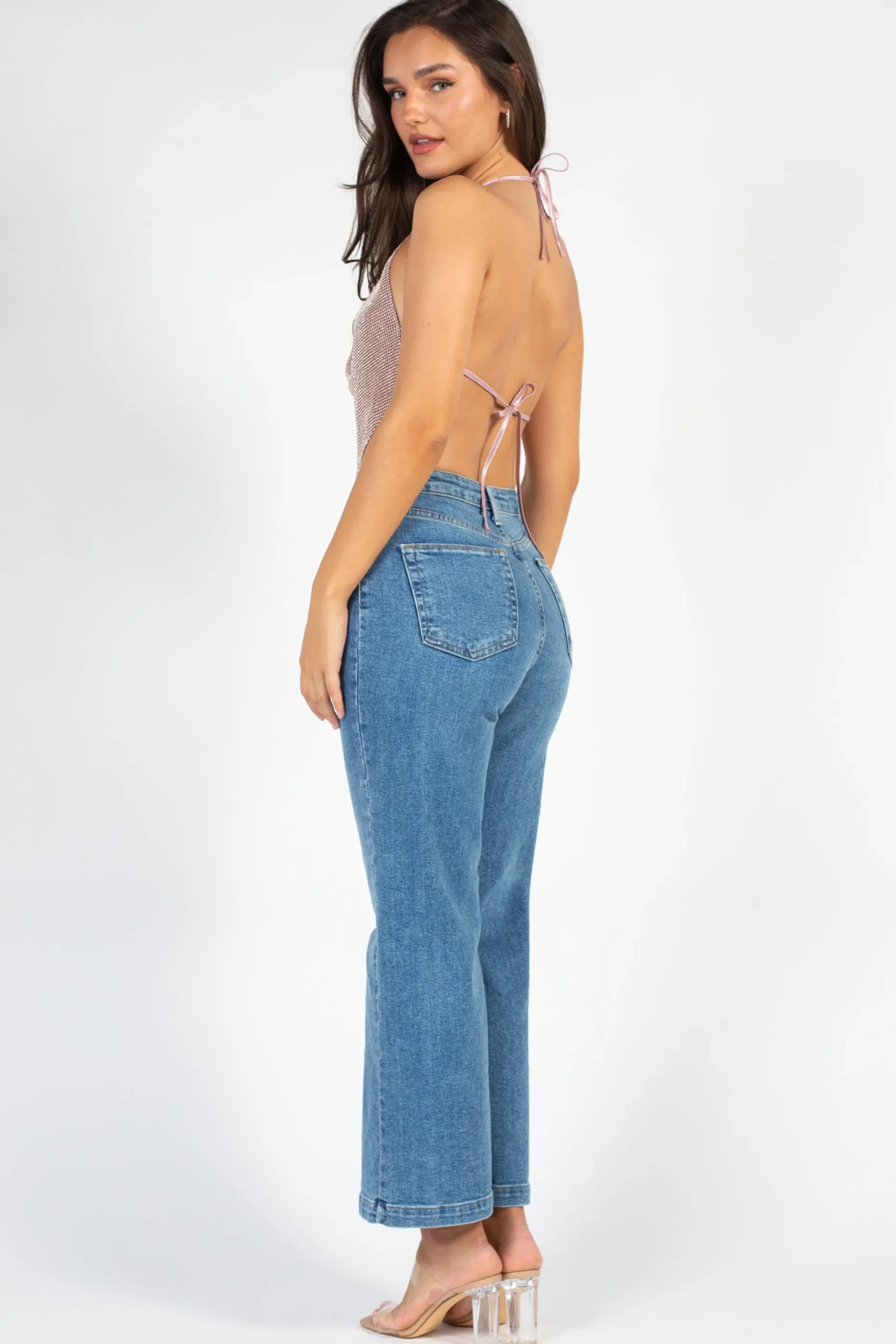Better Be Arabella Rhinestone Crop Top Online