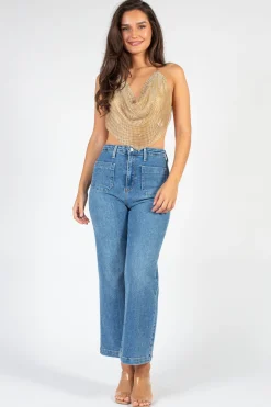Better Be Arabella Rhinestone Crop Top Online