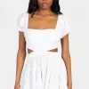 Chelsea Avelyn Cut Out Babydoll Mini Dress Outlet