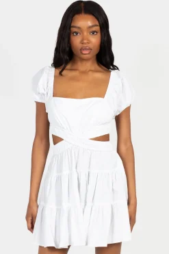 Chelsea Avelyn Cut Out Babydoll Mini Dress Outlet