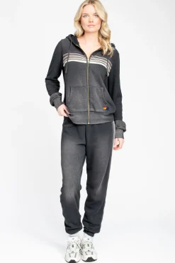 Aviator Nation 5 Stripe Hoodie Outlet