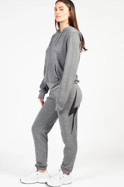 Aviator Nation Classic Bolt Hoodie HeatherGrey Best