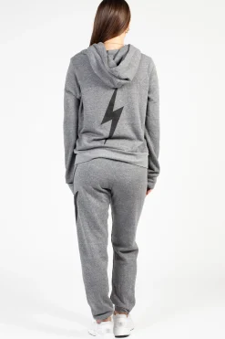 Aviator Nation Classic Bolt Hoodie HeatherGrey Best