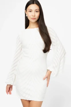 Chelsea Calista Open Back Sequin Mini Dress White Hot