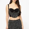 BANJUL Cassandra Pearl Rhinestone Mini Skirt Black Discount