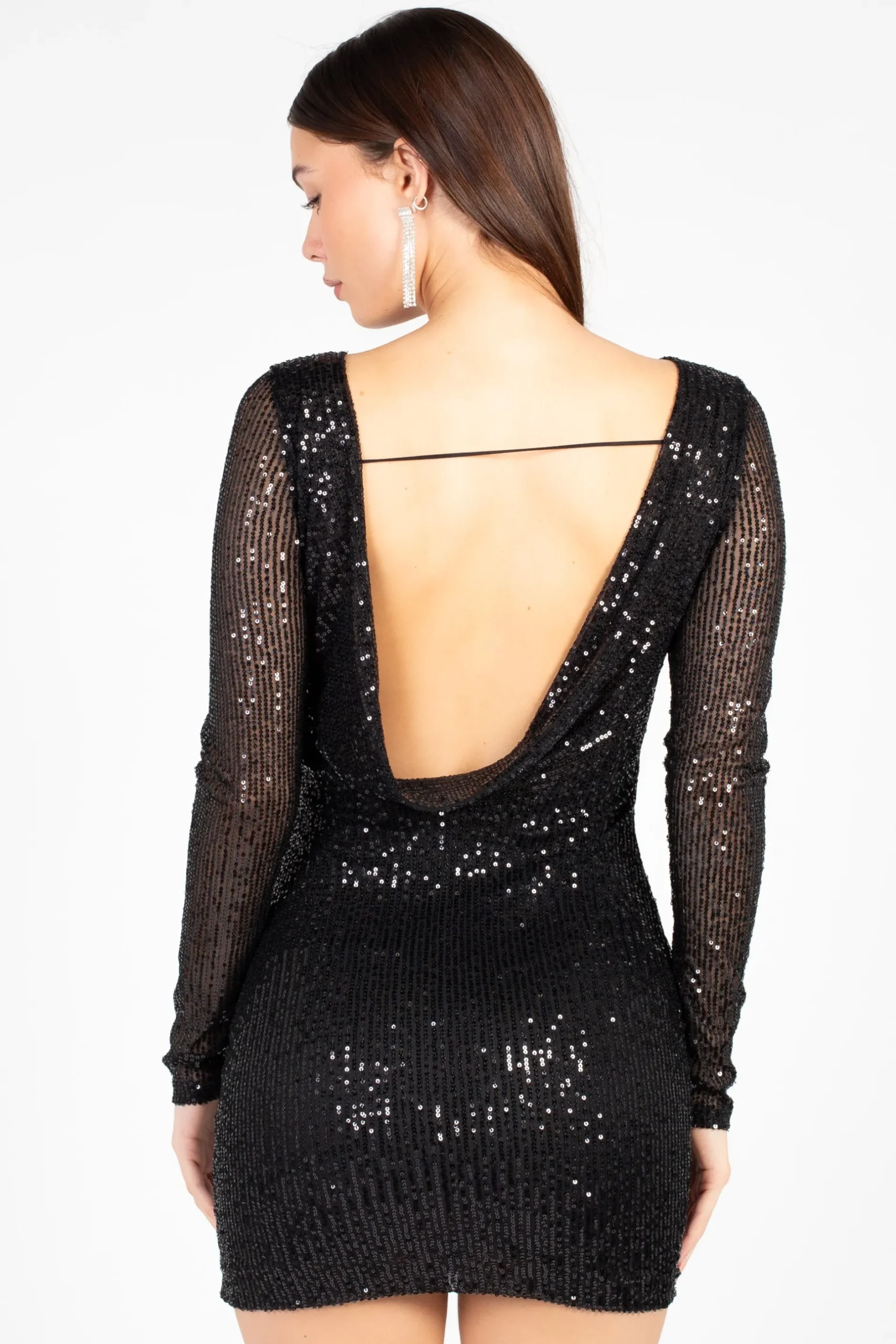 Chelsea Celine Backless Sequin Mini Dress Hot