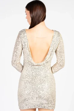 Chelsea Celine Backless Sequin Mini Dress Hot
