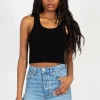 C'est Moi Bamboo Crop Tank Top Sale