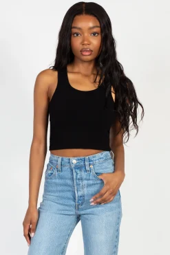 C'est Moi Bamboo Crop Tank Top Sale
