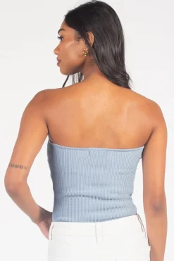 C'est Moi Ribbed Tube Top Hot