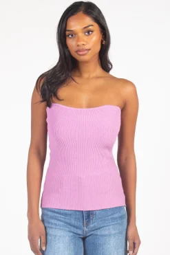 C'est Moi Ribbed Tube Top Hot