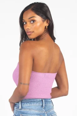 C'est Moi Ribbed Tube Top Hot