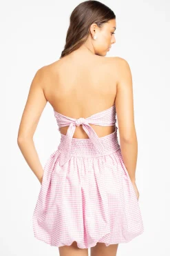 Illa Illa Clarissa Gingham Bubble Hem Mini Dress Discount