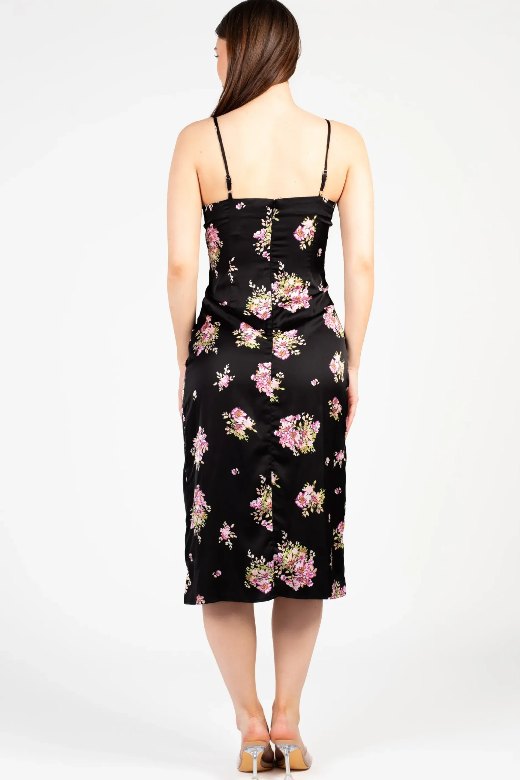 Inmod Clarisse Floral Midi Dress Black Discount