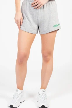Audrey 3+1 Coastline Embroidered "California" Sweatshorts Grey Outlet