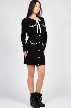 Mable Cordelia Button Up Midi Sweater Dress New