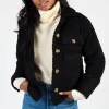 Haute Monde Dakota Teddy Shacket Black Outlet