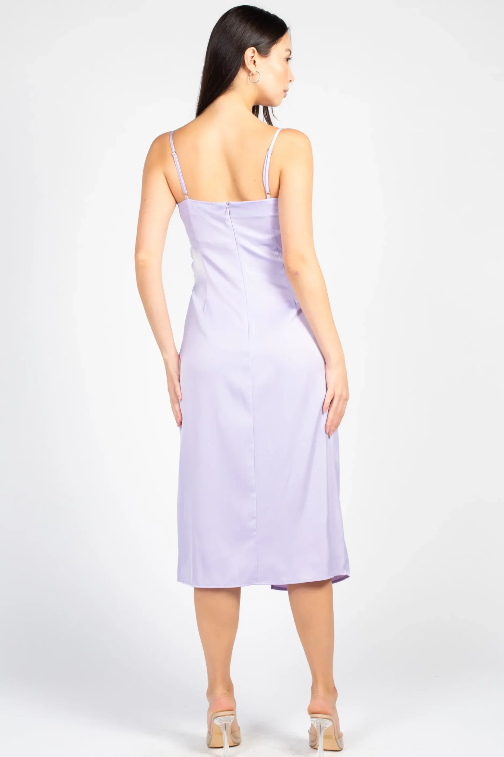 Inmod Deanna Satin Midi Slip Dress Fashion