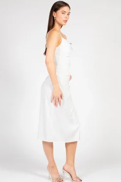 Inmod Deanna Satin Midi Slip Dress Fashion
