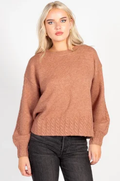 Papermoon Edith Open Bow Back Knit Sweater Mauve Online
