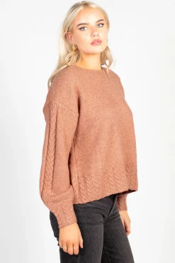 Papermoon Edith Open Bow Back Knit Sweater Mauve Online