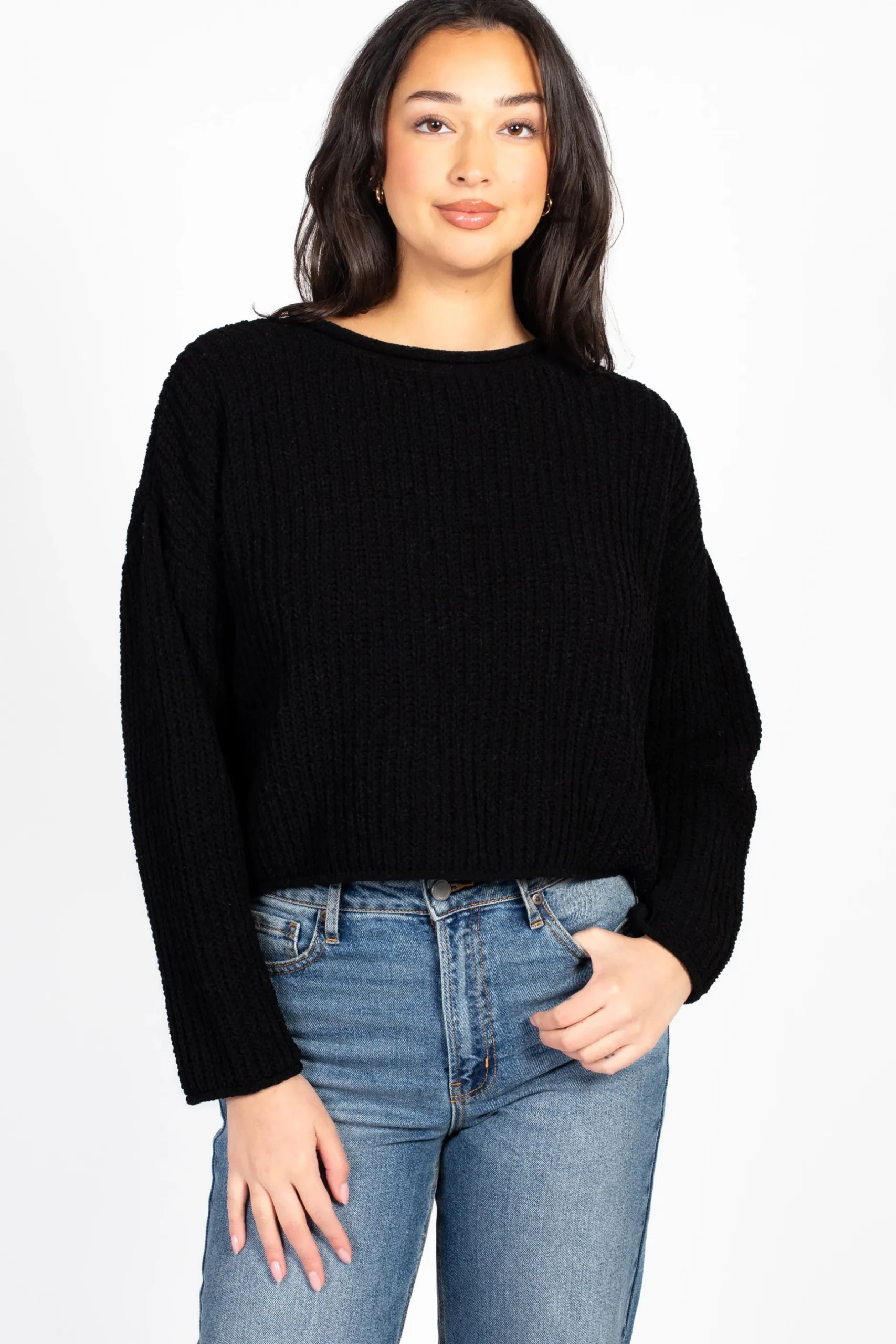 Double Zero Emara Textured Knit Sweater New