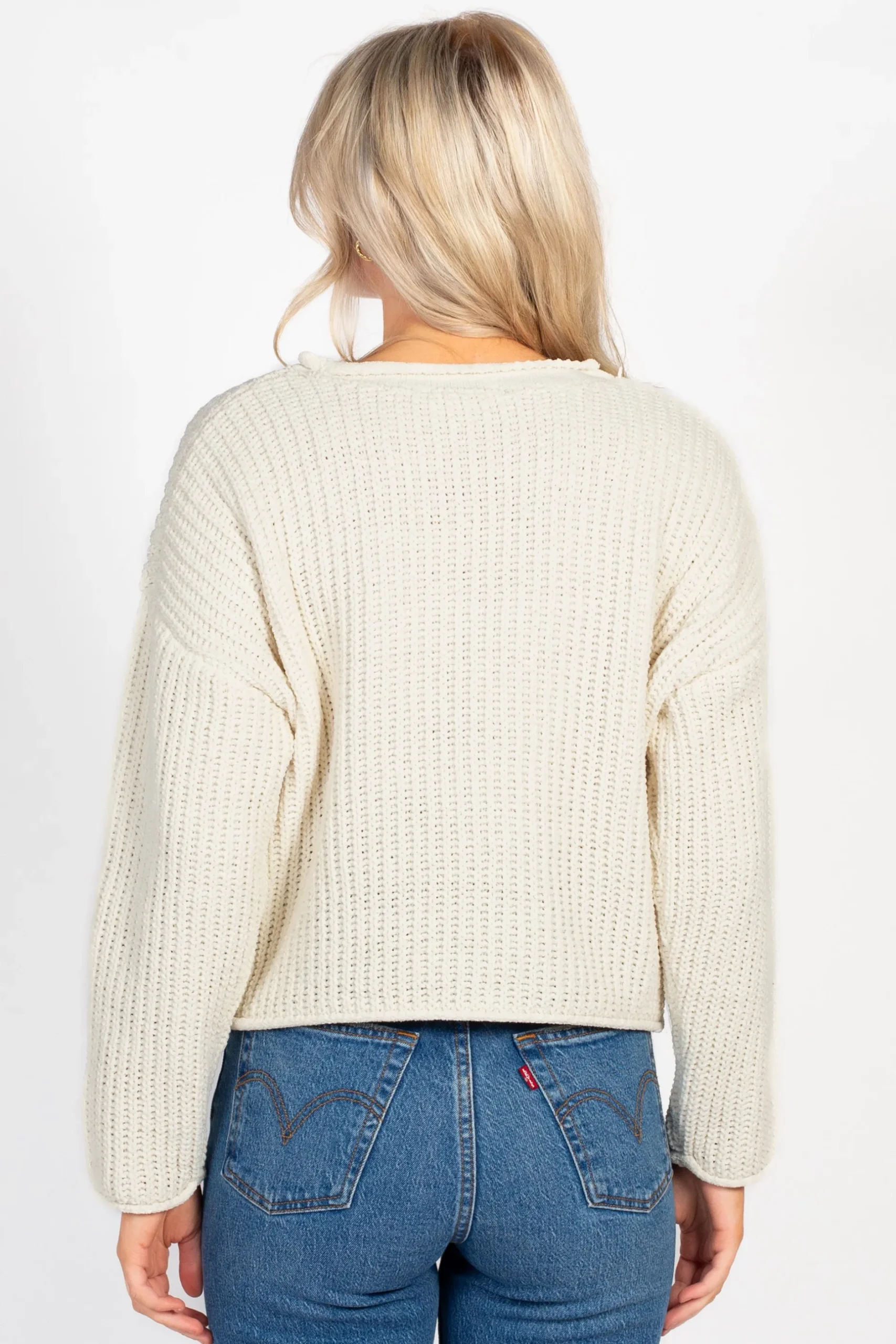 Double Zero Emara Textured Knit Sweater New