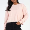 Double Zero Ember Raw Hem Sweatshirt Discount