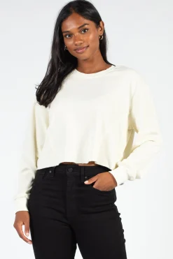 Double Zero Ember Raw Hem Sweatshirt Discount