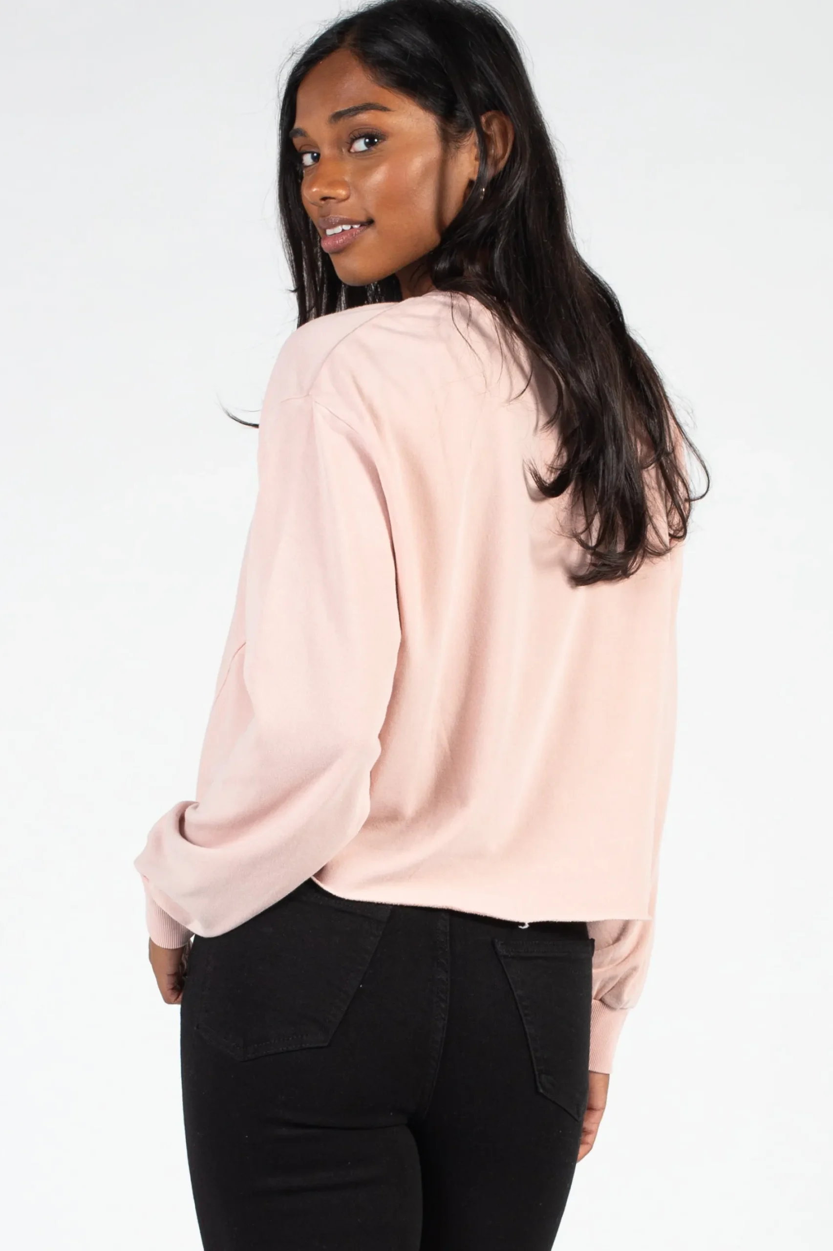 Double Zero Ember Raw Hem Sweatshirt Discount