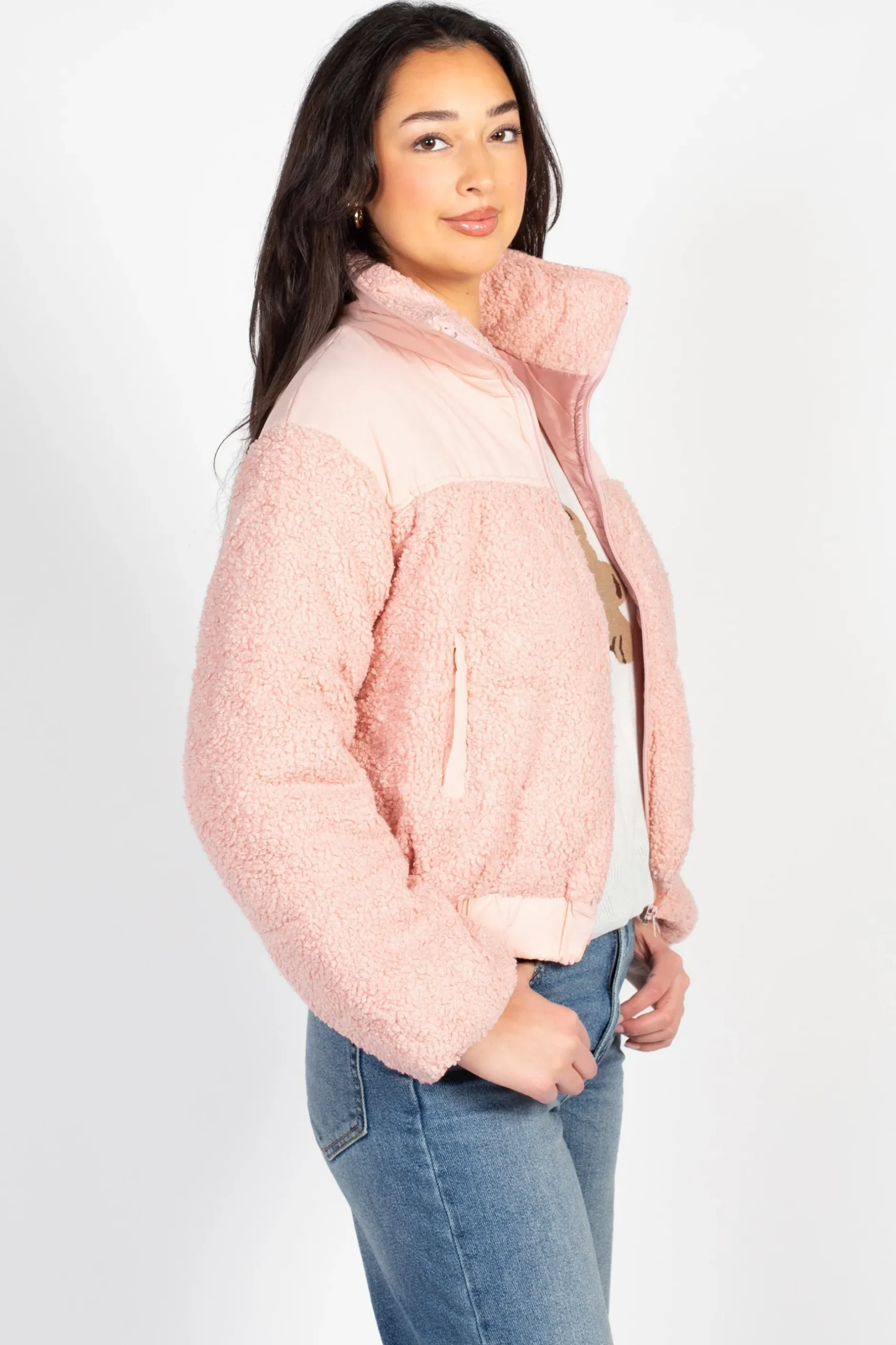 Beivy Fluffy Clouds Teddy Puffer Jacket Best