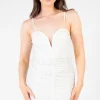 Privy Georgiana Mesh Ruched Pearl Mini Dress Sale