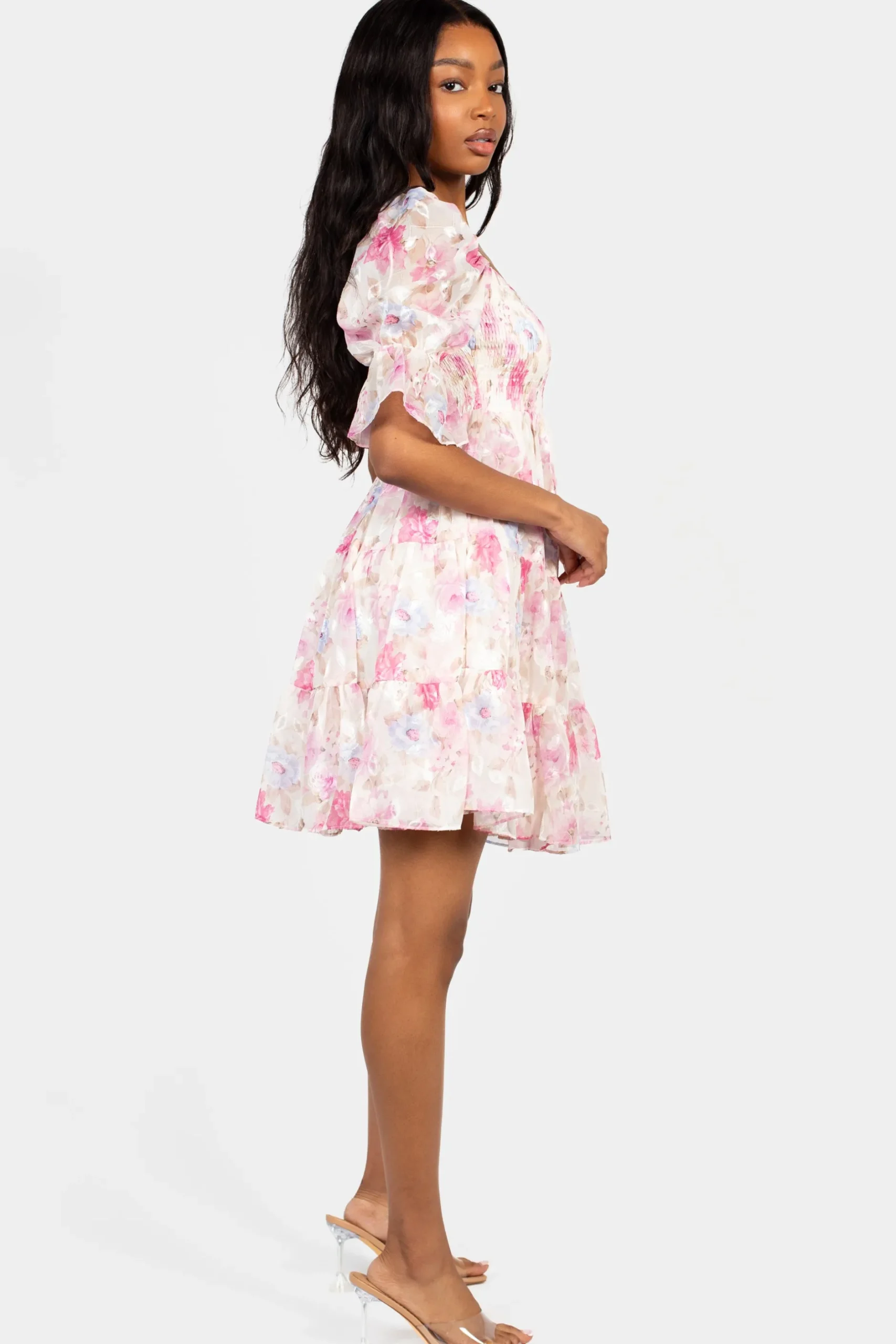 bigHit Gia Floral Mini Dress PinkRose Online