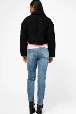 Privy Honey Teddy Crop Moto Jacket Fashion