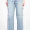 Just Black Denim Cargo Straight Leg Jeans LightDenim Online