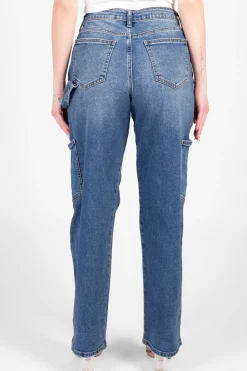 Just Black Denim Cargo Straight Leg Jeans MediumDenim Best
