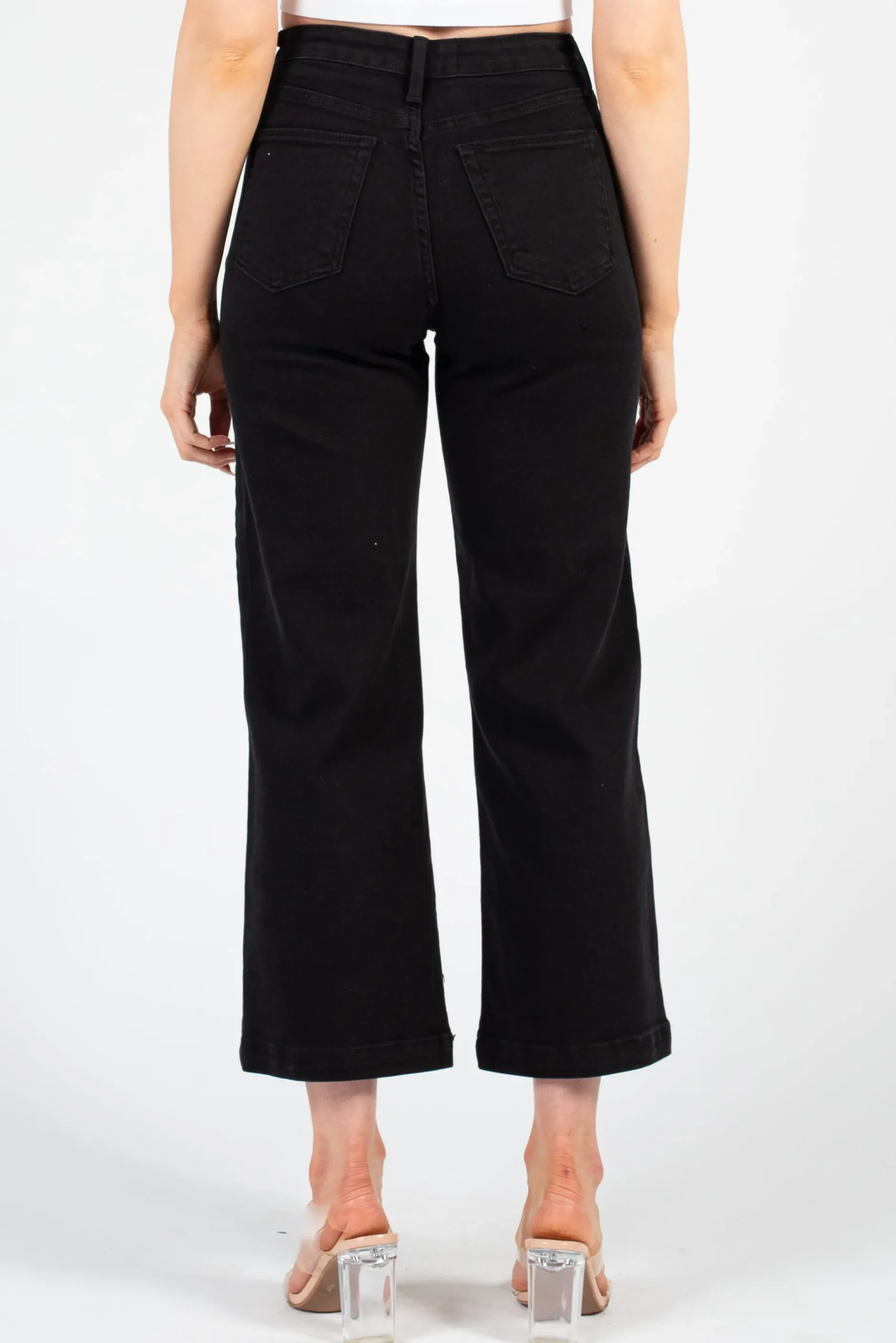 Just Black Denim Patch Pocket Wide Leg JetBlack Sale