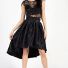 Love Song Lara Crochet Sequin Blouse Black Fashion