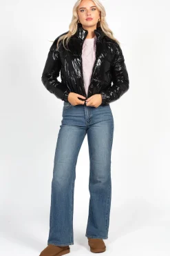Love Me Now Collection Lena Shiny Puffer Jacket Best